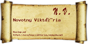 Novotny Viktória névjegykártya